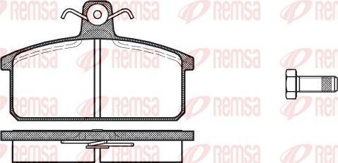 Remsa 0128.00 - Kit de plaquettes de frein, frein à disque cwaw.fr