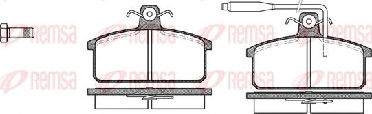 Remsa 0128.02 - Kit de plaquettes de frein, frein à disque cwaw.fr