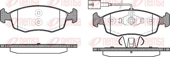 Remsa 0172.52 - Kit de plaquettes de frein, frein à disque cwaw.fr