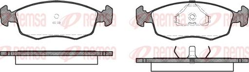 Remsa 0172.00 - Kit de plaquettes de frein, frein à disque cwaw.fr