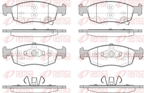 Remsa 0172.34 - Kit de plaquettes de frein, frein à disque cwaw.fr