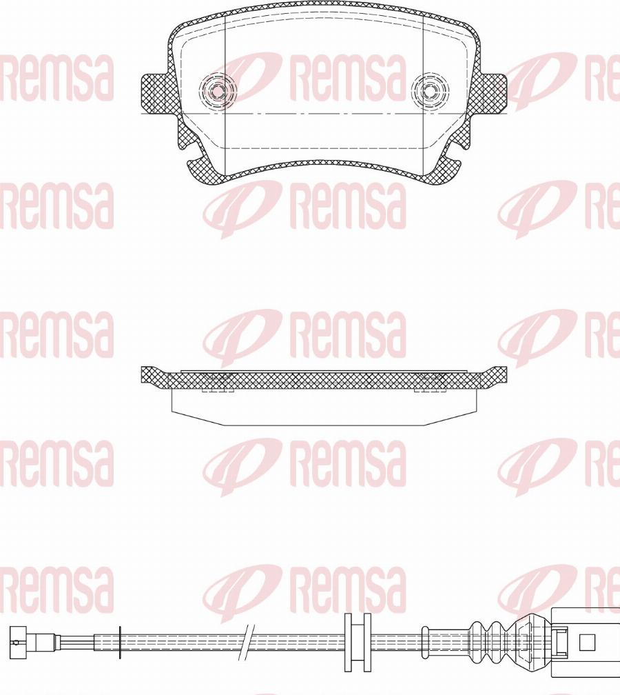 Remsa 0897.12 - Kit de plaquettes de frein, frein à disque cwaw.fr