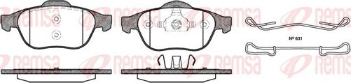 Remsa 0843.00 - Kit de plaquettes de frein, frein à disque cwaw.fr