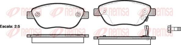 Remsa 0859.21 - Kit de plaquettes de frein, frein à disque cwaw.fr