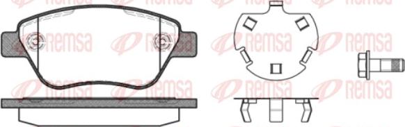 Remsa 0858.30 - Kit de plaquettes de frein, frein à disque cwaw.fr