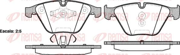 Remsa 0857.10 - Kit de plaquettes de frein, frein à disque cwaw.fr