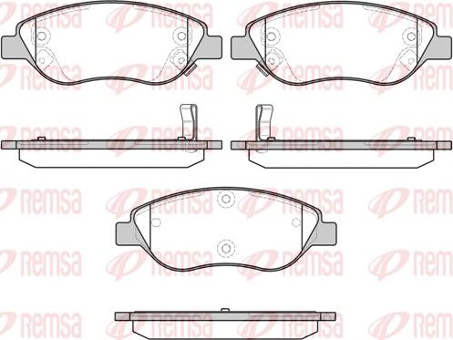 Remsa 0860.12 - Kit de plaquettes de frein, frein à disque cwaw.fr