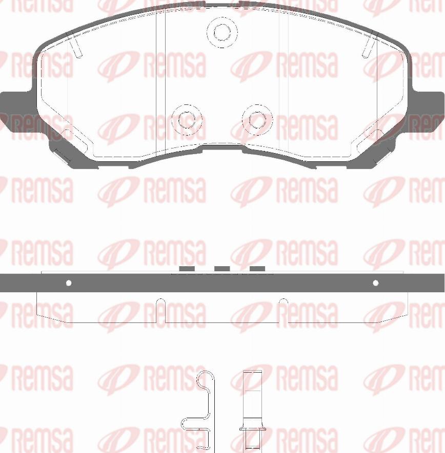 Remsa 0804.41 - Kit de plaquettes de frein, frein à disque cwaw.fr