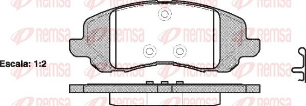 Remsa 0804.20 - Kit de plaquettes de frein, frein à disque cwaw.fr