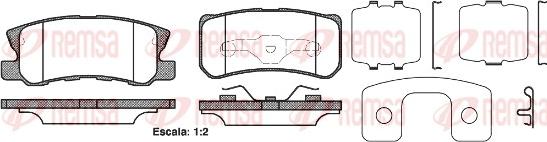 Remsa 0803.22 - Kit de plaquettes de frein, frein à disque cwaw.fr