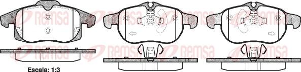 Remsa 0888.40 - Kit de plaquettes de frein, frein à disque cwaw.fr