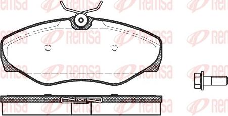 Remsa 0834.00 - Kit de plaquettes de frein, frein à disque cwaw.fr