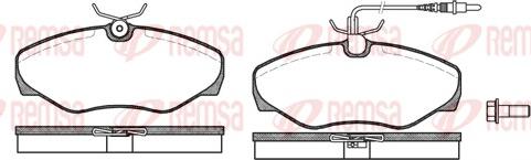 Remsa 0834.01 - Kit de plaquettes de frein, frein à disque cwaw.fr