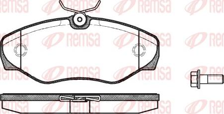 Remsa 0834.10 - Kit de plaquettes de frein, frein à disque cwaw.fr