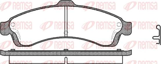 Remsa 0837.02 - Kit de plaquettes de frein, frein à disque cwaw.fr