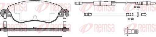 Remsa 0829.04 - Kit de plaquettes de frein, frein à disque cwaw.fr