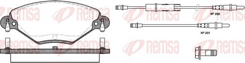 Remsa 0828.04 - Kit de plaquettes de frein, frein à disque cwaw.fr