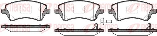 Remsa 0822.12 - Kit de plaquettes de frein, frein à disque cwaw.fr