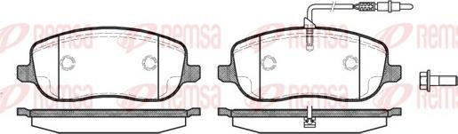 Remsa 0879.12 - Kit de plaquettes de frein, frein à disque cwaw.fr