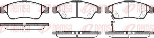 Remsa 0875.01 - Kit de plaquettes de frein, frein à disque cwaw.fr