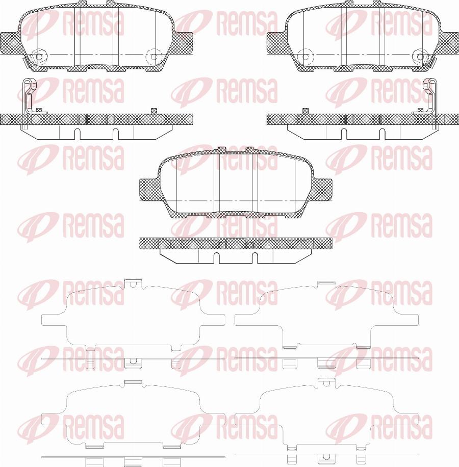 Remsa 0876.02 - Kit de plaquettes de frein, frein à disque cwaw.fr