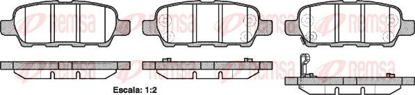 Remsa 0876.21 - Kit de plaquettes de frein, frein à disque cwaw.fr