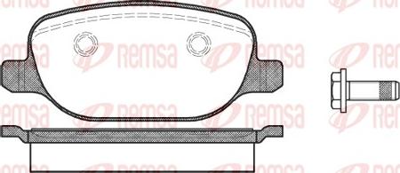 Remsa 0878.00 - Kit de plaquettes de frein, frein à disque cwaw.fr