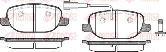 Remsa 0878.02 - Kit de plaquettes de frein, frein à disque cwaw.fr