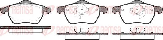 Remsa 0390.50 - Kit de plaquettes de frein, frein à disque cwaw.fr