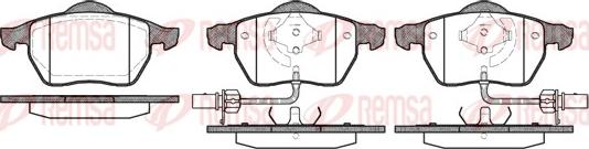 Remsa 0390.52 - Kit de plaquettes de frein, frein à disque cwaw.fr