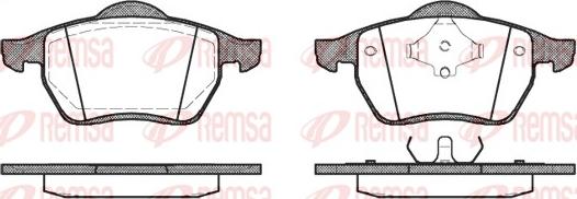 Remsa 0390.00 - Kit de plaquettes de frein, frein à disque cwaw.fr