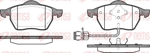 Remsa 0390.02 - Kit de plaquettes de frein, frein à disque cwaw.fr