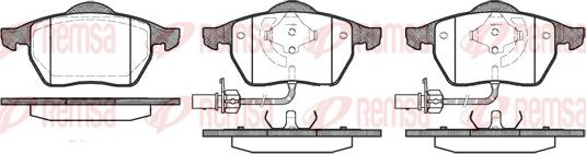 Remsa 0390.22 - Kit de plaquettes de frein, frein à disque cwaw.fr