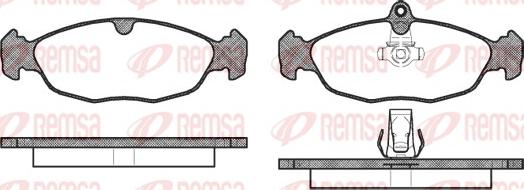 Remsa 0393.30 - Kit de plaquettes de frein, frein à disque cwaw.fr