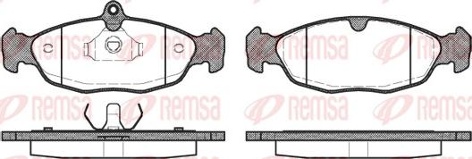 Remsa 0393.20 - Kit de plaquettes de frein, frein à disque cwaw.fr