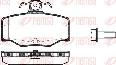 Remsa 0343.00 - Kit de plaquettes de frein, frein à disque cwaw.fr