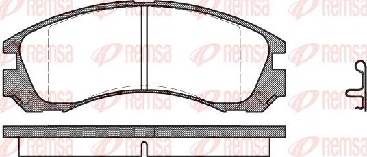 Remsa 0354.22 - Kit de plaquettes de frein, frein à disque cwaw.fr