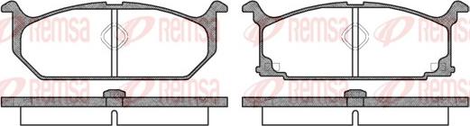 Remsa 0358.00 - Kit de plaquettes de frein, frein à disque cwaw.fr