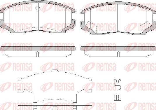 Remsa 0357.32 - Kit de plaquettes de frein, frein à disque cwaw.fr