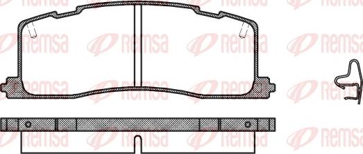 Remsa 0367.00 - Kit de plaquettes de frein, frein à disque cwaw.fr