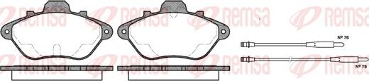 Remsa 0310.04 - Kit de plaquettes de frein, frein à disque cwaw.fr