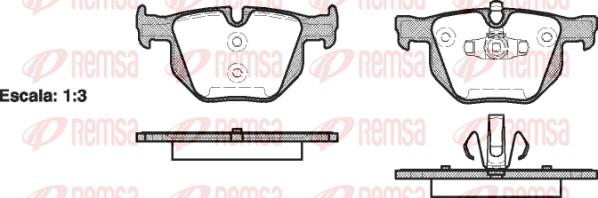 Remsa 0381.70 - Kit de plaquettes de frein, frein à disque cwaw.fr