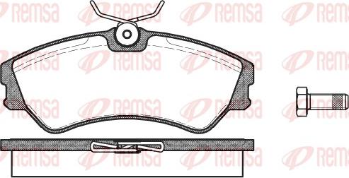 Remsa 0383.00 - Kit de plaquettes de frein, frein à disque cwaw.fr