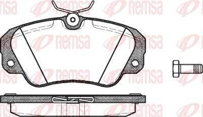 Remsa 0382.00 - Kit de plaquettes de frein, frein à disque cwaw.fr