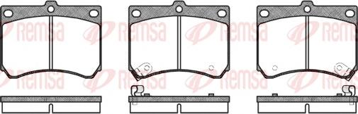 Remsa 0333.02 - Kit de plaquettes de frein, frein à disque cwaw.fr