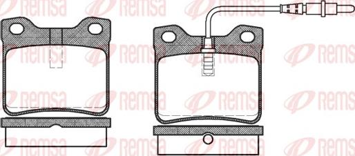 Remsa 0321.02 - Kit de plaquettes de frein, frein à disque cwaw.fr