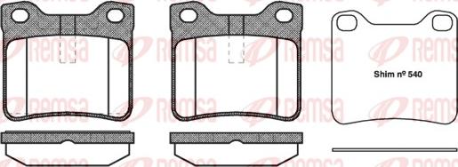 Remsa 0321.10 - Kit de plaquettes de frein, frein à disque cwaw.fr