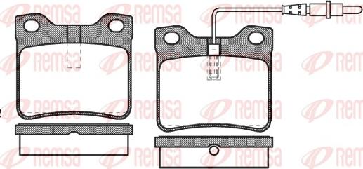 Remsa 0321.22 - Kit de plaquettes de frein, frein à disque cwaw.fr