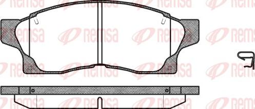 Remsa 0377.00 - Kit de plaquettes de frein, frein à disque cwaw.fr