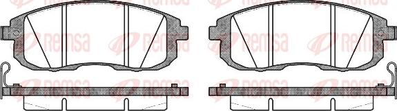 Remsa 0293.14 - Kit de plaquettes de frein, frein à disque cwaw.fr